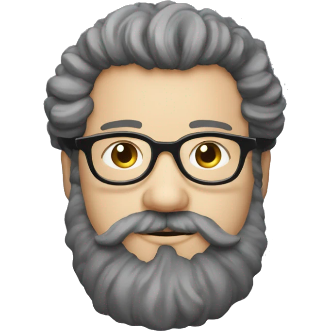 georges bizet composer with curly hair and beard an glasses emoji