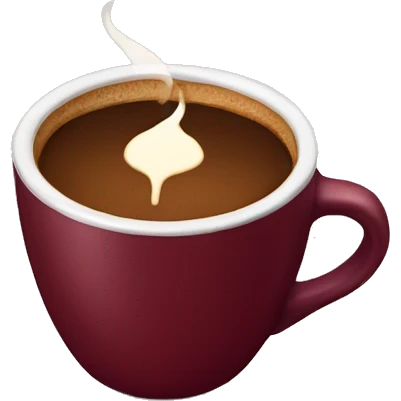  burgundy hot cup of coffee emoji