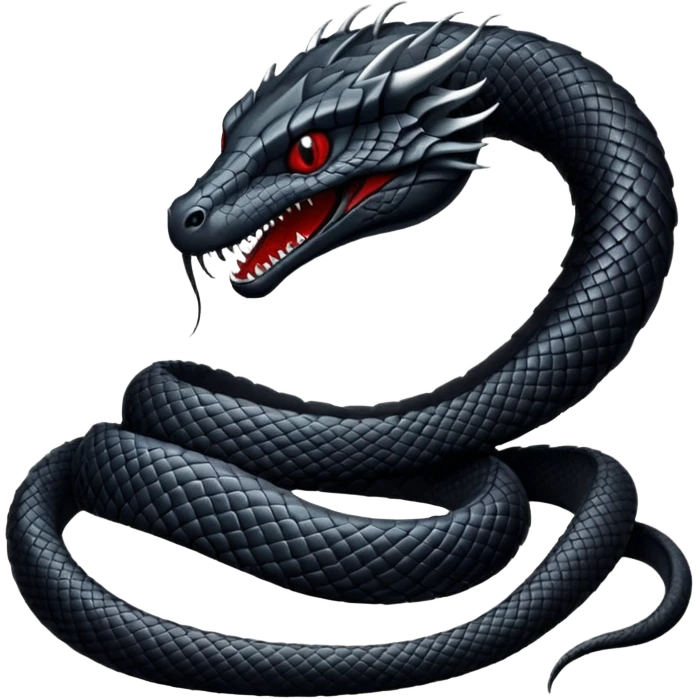 Black viper in gothic style emoji