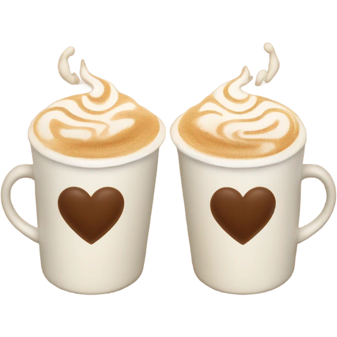 Coffee with hearts emoji