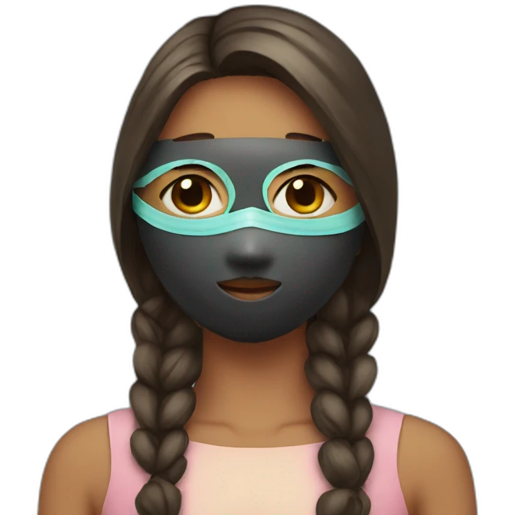 Girl with mask emoji