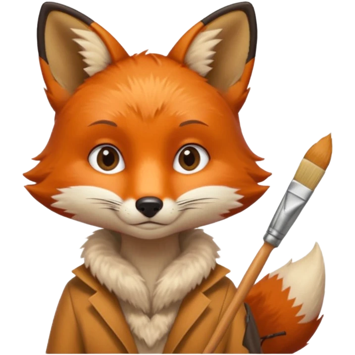 painter fox emoji