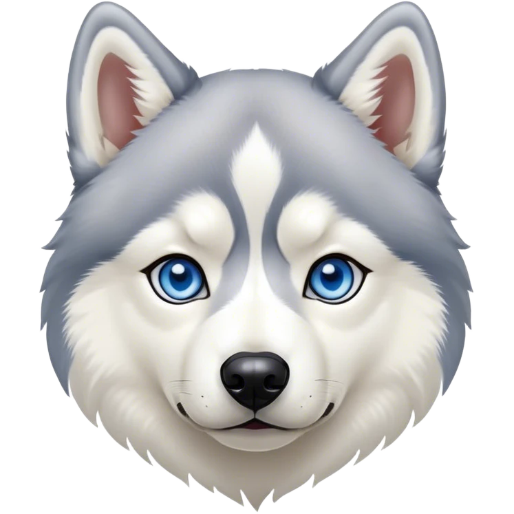 Siberian Husky with one blue eye emoji