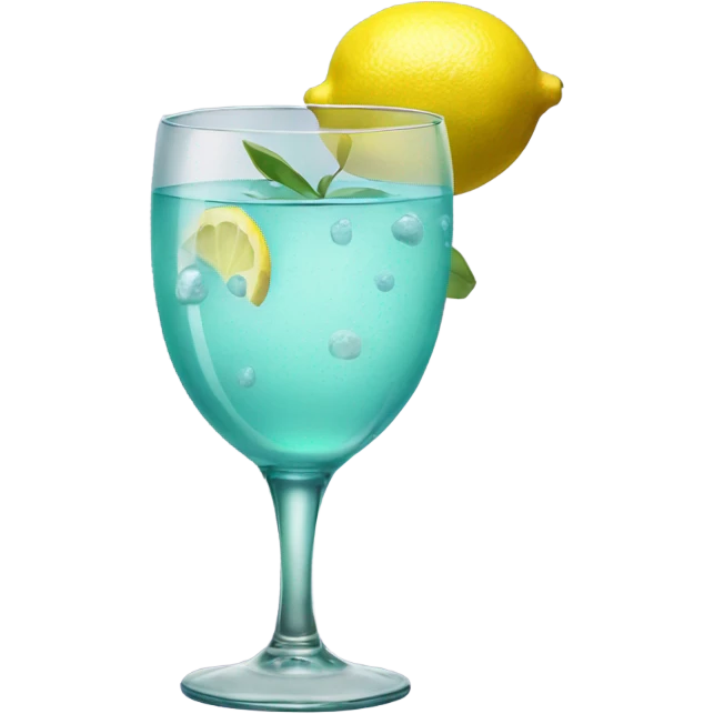Lemon with gin glass emoji