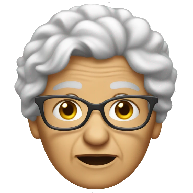 old granny rockstar emoji