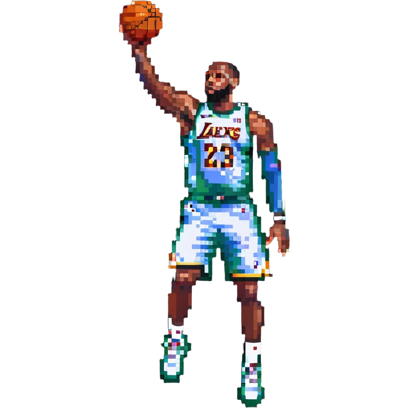 LeBron James shooting a basketball emoji