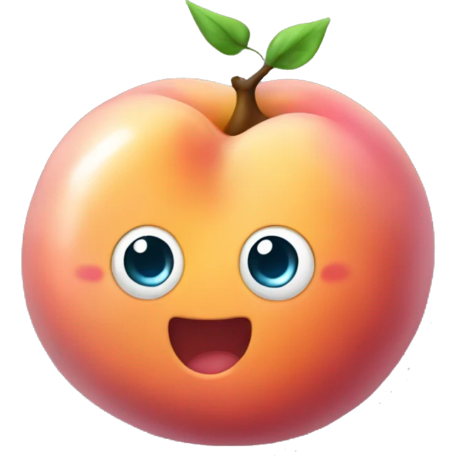 Big rond jelly peach emoji