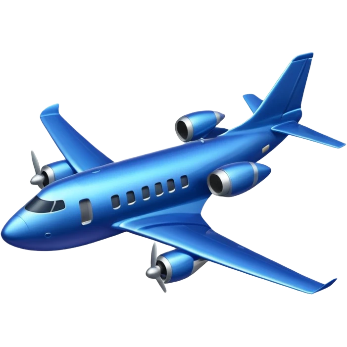 A fully coloured dark blue plane emoji