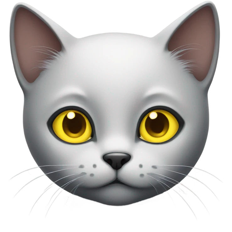 black cat with yellow eyes  emoji