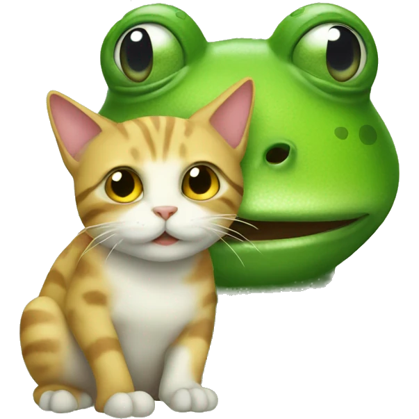 Cat and frog emoji