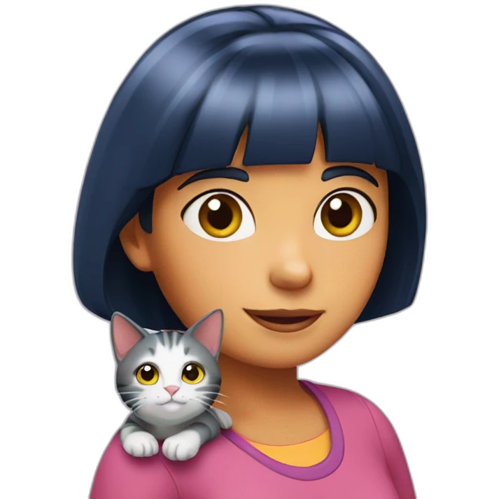 dora with a cat emoji
