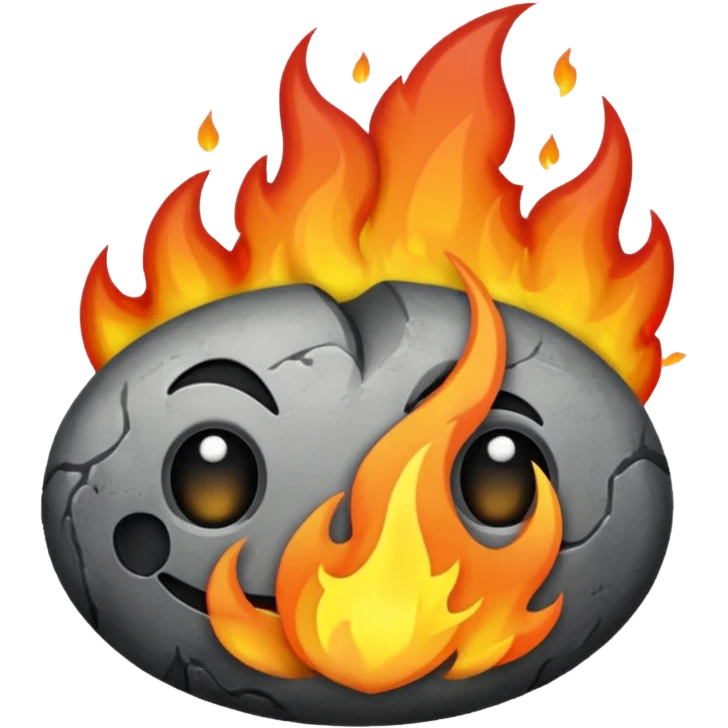  fuego color gris emoji