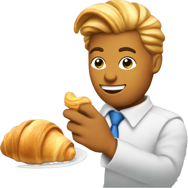 croissant eating croissant emoji
