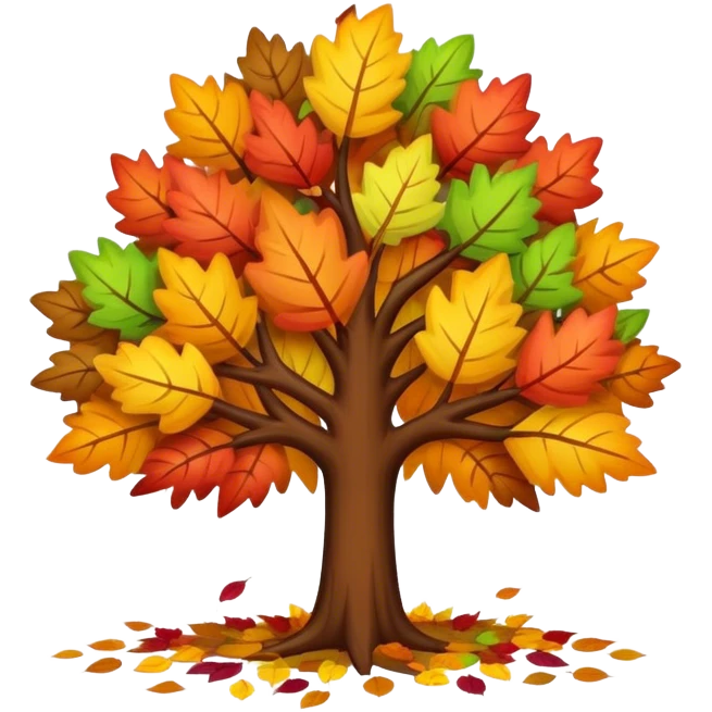 Brown fall tree emoji