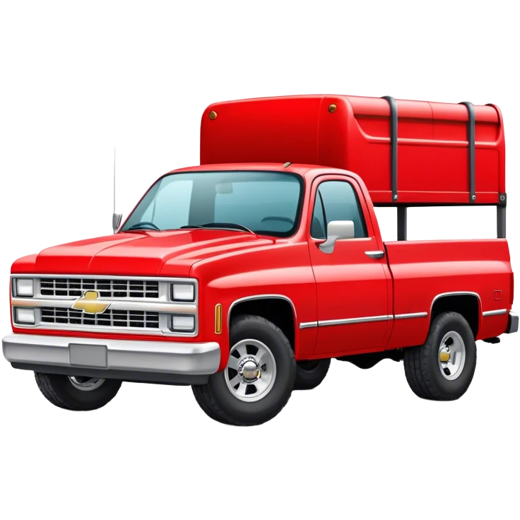 Jacked up Chevy obs red emoji