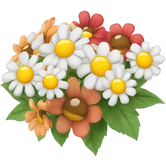 Good morning text with flowers emoji