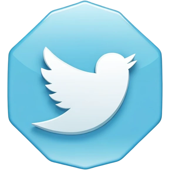 Twitter verification checkmark badge, light blue irregular octagon with white checkmark emoji
