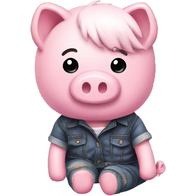 a aesthetic girly piggy bank emo emoji