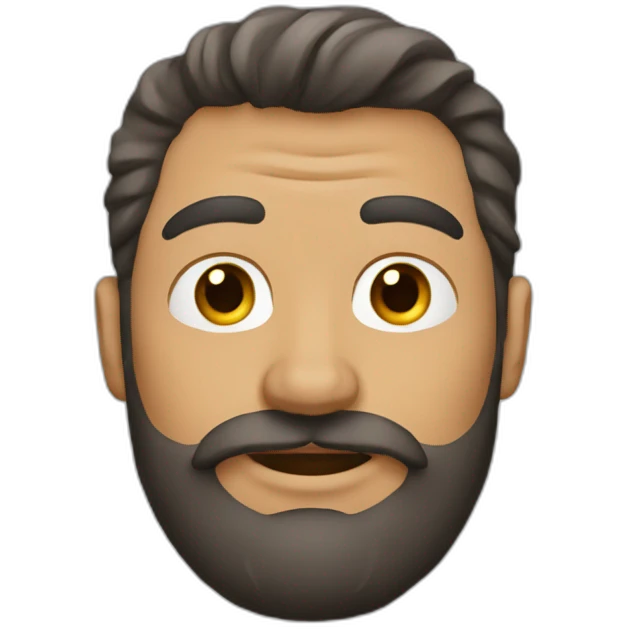 Hombre con barba buchon emoji