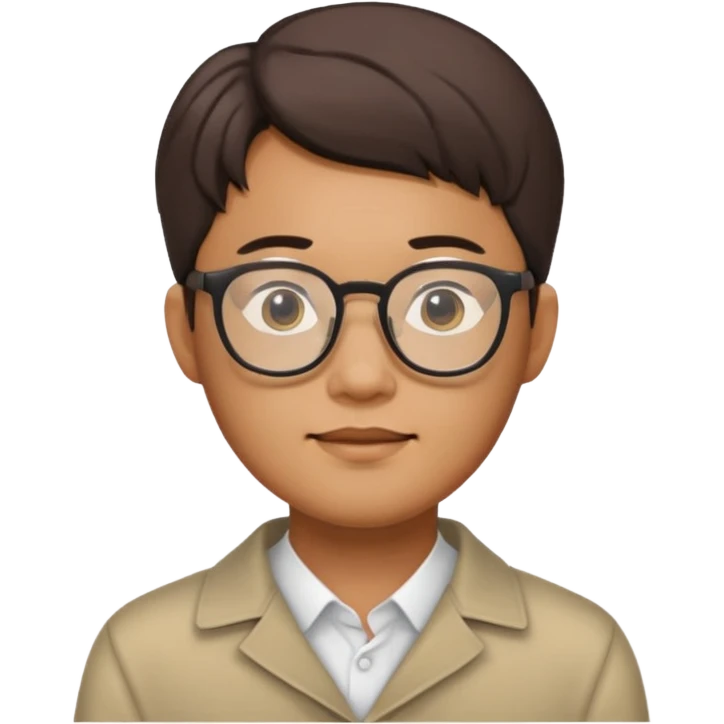 Korean man wearing glasses emoji