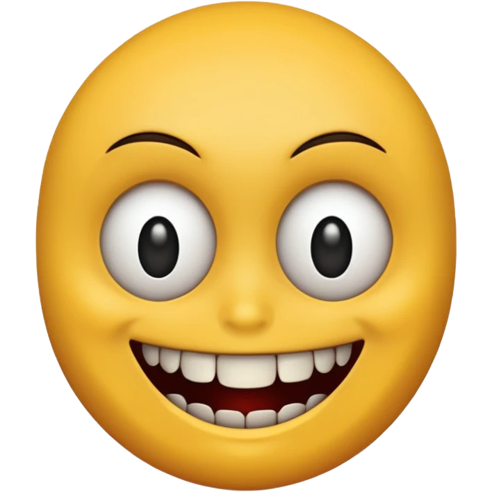 Creepy smile emoji