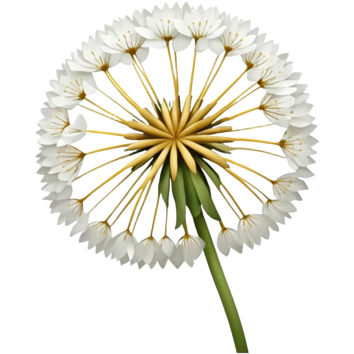 Dandelion flower emoji in white colour looks aesthetic edit better different styles types  emoji