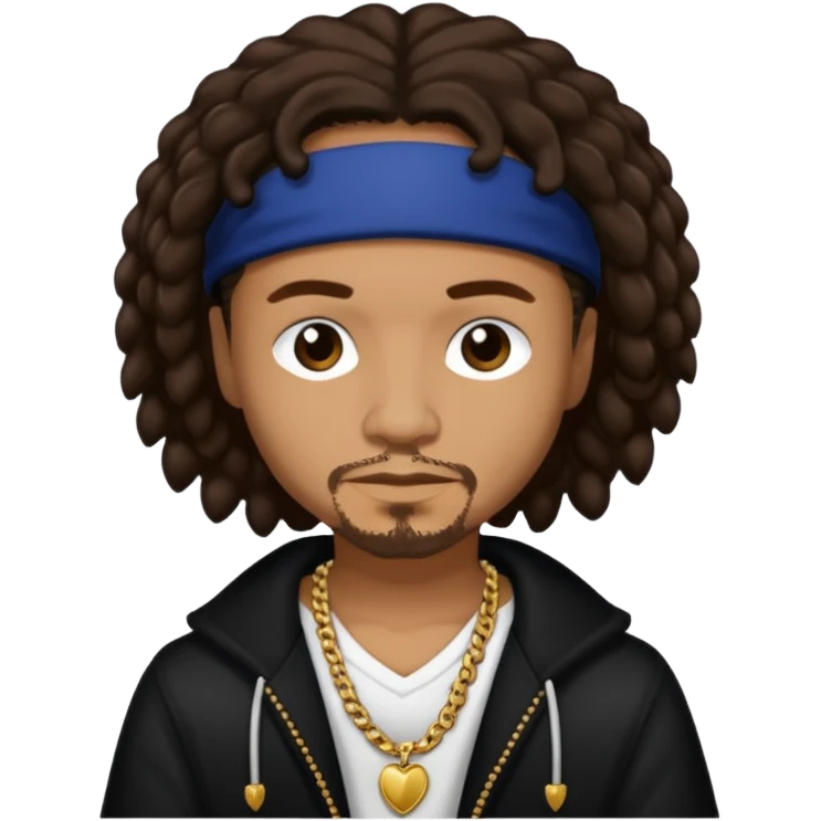 Bizzy Bone with dark brown hair emoji