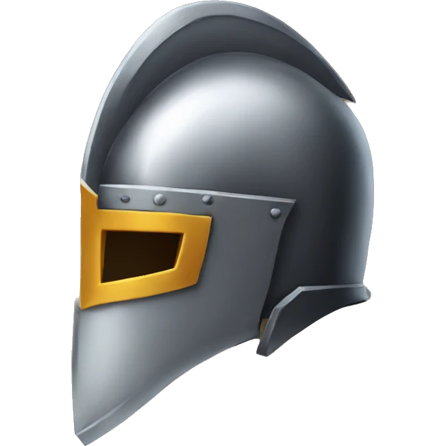 Knight’s helmet, side profile emoji