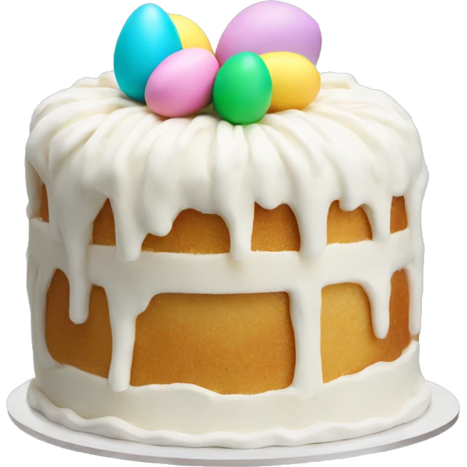 Easter white cake emoji