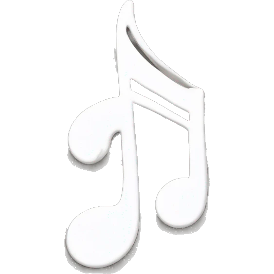 White music notes emoji