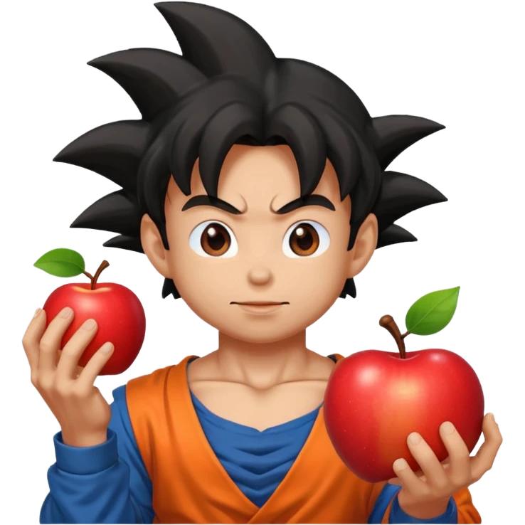 combine a fruit and goku emoji