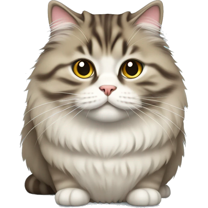 Very Chubby siberian cat emoji