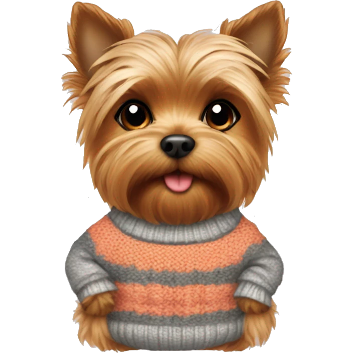 Beaver yorkie in a sweater  emoji