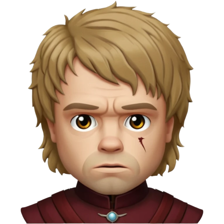 Tyrion Lannister  from Games of throne character face only front face emoji