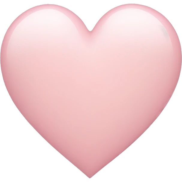 Pale pink heart emoji