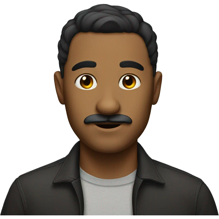 man with a small mustache under his nose and a side parting
 emoji