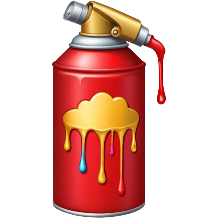Spray paint can and graffiti tag next to it emoji