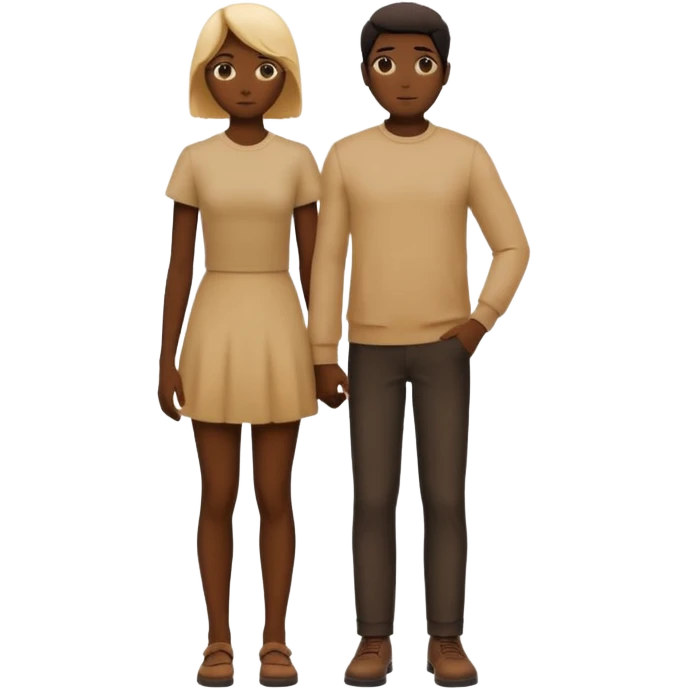 2 peoples standing far  emoji