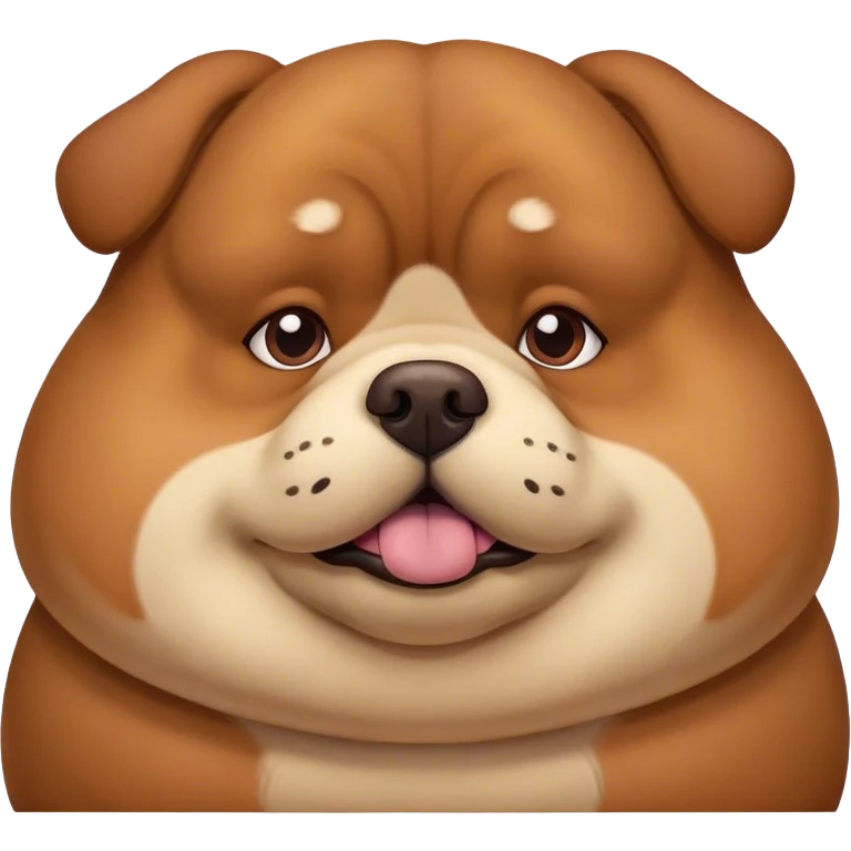 A fat dog emoji