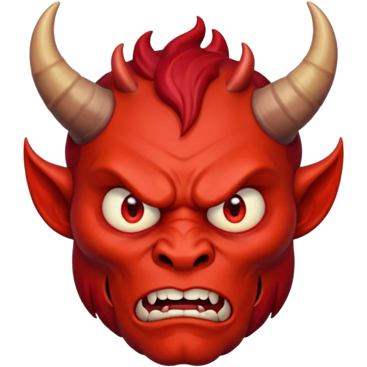 Devil with groan emoji