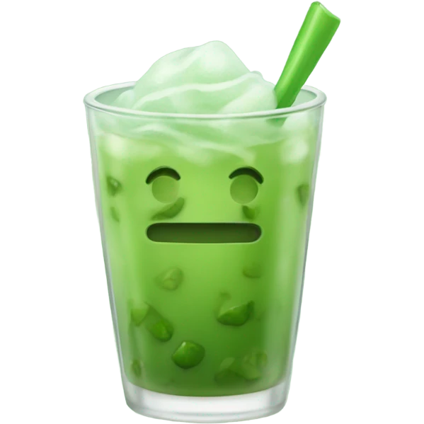 Iced matcha tea emoji