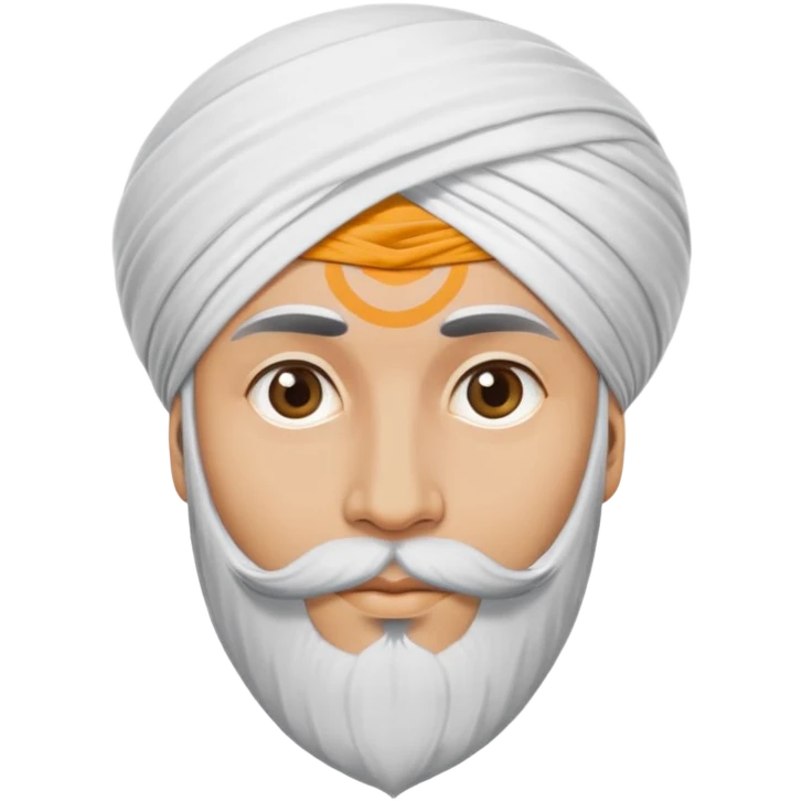 Sikh man with circular turban emoji