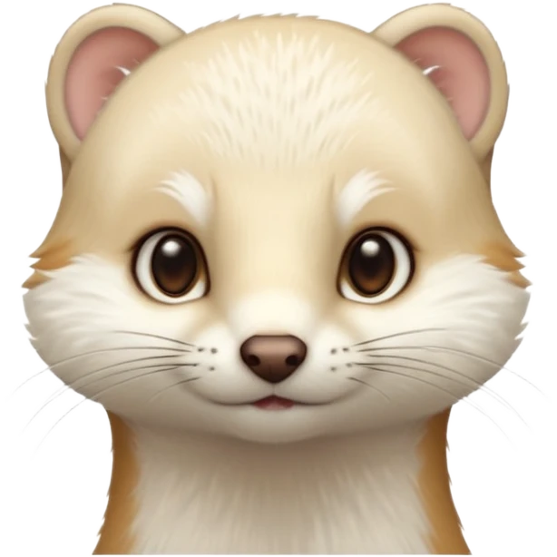 White stoat rubbing head emoji
