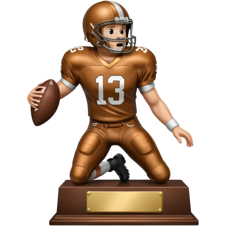 a trophy of a american football player emoji