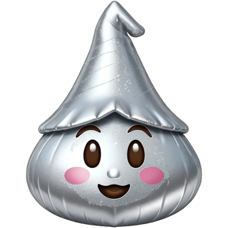 Glittery Hershey’s kiss  emoji