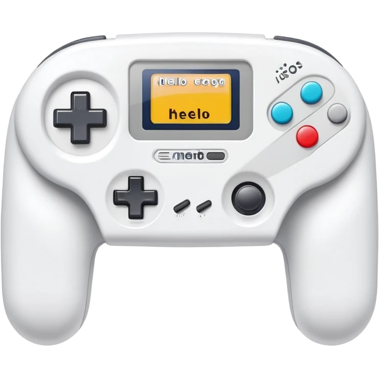 A Nintendo with legs says “hello” emoji