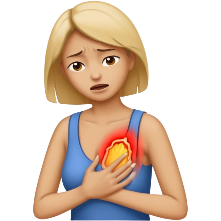 mulher com dor no corpo todo com a mao na coluna indicando dor sem desenhar a coluna emoji