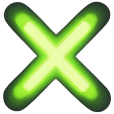 glowing x emoji