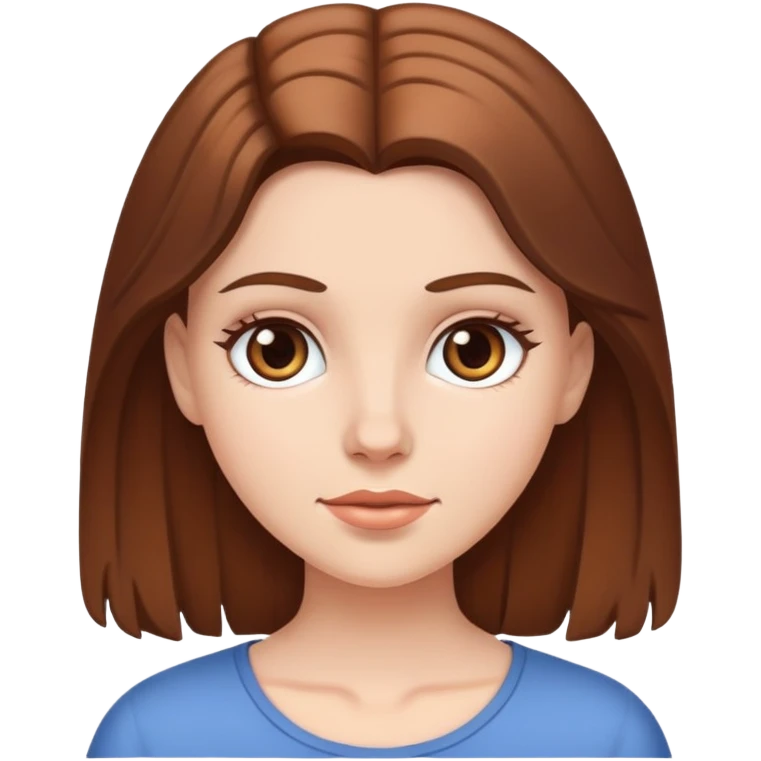 White girl with brown hair emoji