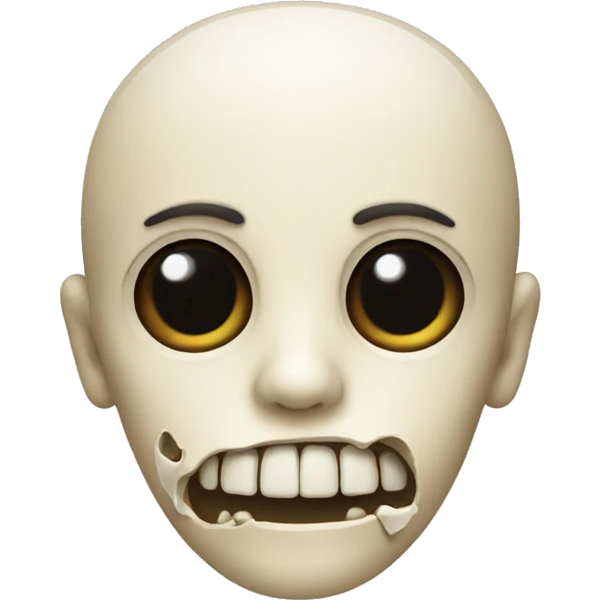 Face with bone  emoji